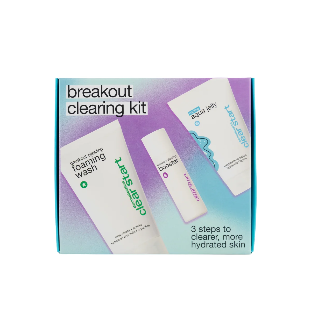 DERMALOGICA CLEAR START BREAKOUT CLEARING KIT 1 DETERGENTE + 1 BOOSTER + 1 CREMA IDRATANTE