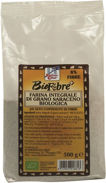 BIOFIBRE FARINA INTEGRALE DI GRANO SARACENO 500 G