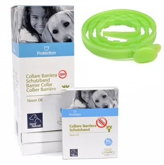 Collare Barriera Per Cane Olio Di Neem 60Cm Contro Parassiti e Insetti