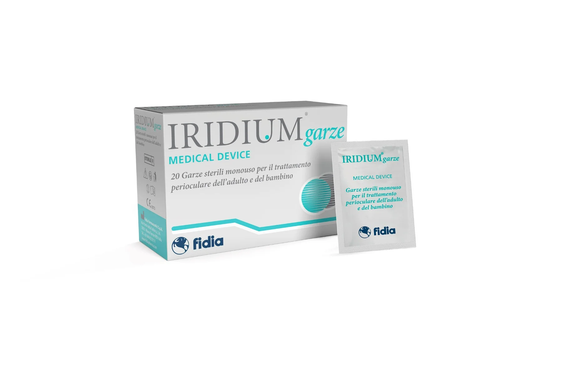 IRIDIUM GARZE OCULARI MED SALVIETTE DETERGENTI PERIOCULARI 20 PEZZI