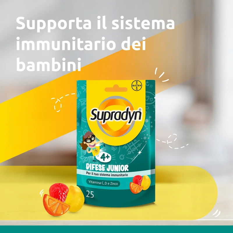 Supradyn Difese Junior Integratore 25 Caramelle Gommose Bambini