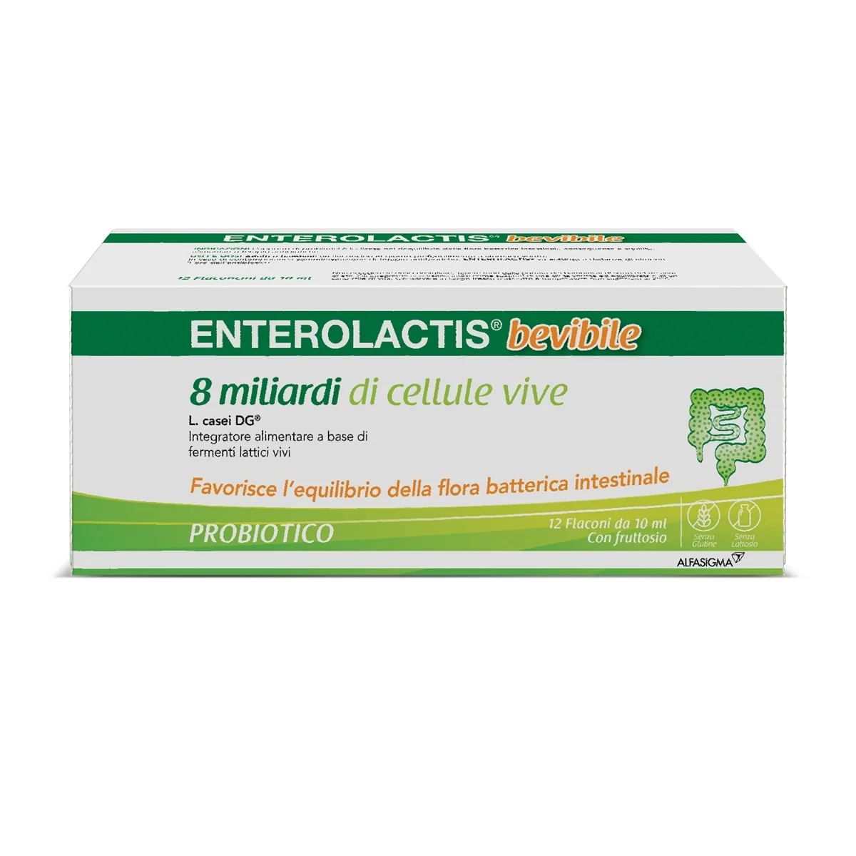 Enterolactis Bevibile 12 Flaconcini x 10 ml Integratore fermenti Lattici