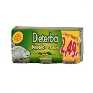 DIETERBA OMOGENEIZZATO NASELLO 3 VASETTI DA 80 G