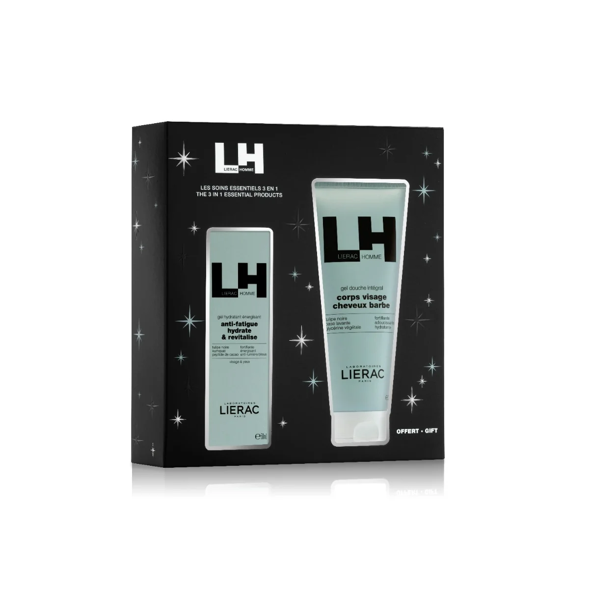 LIERAC COFANETTO HOMME GEL IDRATANTE ENERGIZZANTE + GEL DOCCIA