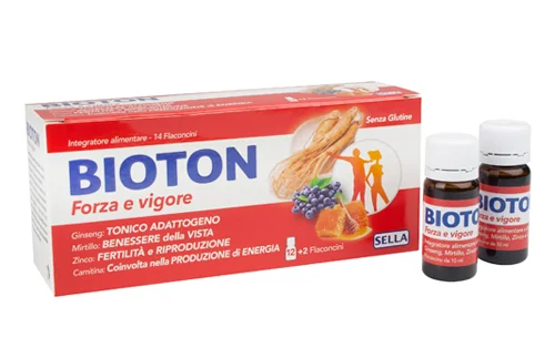 BIOTON FORZA E VIGORE INTEGRATORE TONICO ENERGETICO 14 FLACONCINI