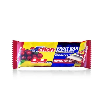 PROACTION FRUIT BAR ENDURANCE BARRETTA ENERGETICA AL MIRTILLO ROSSO 40 G