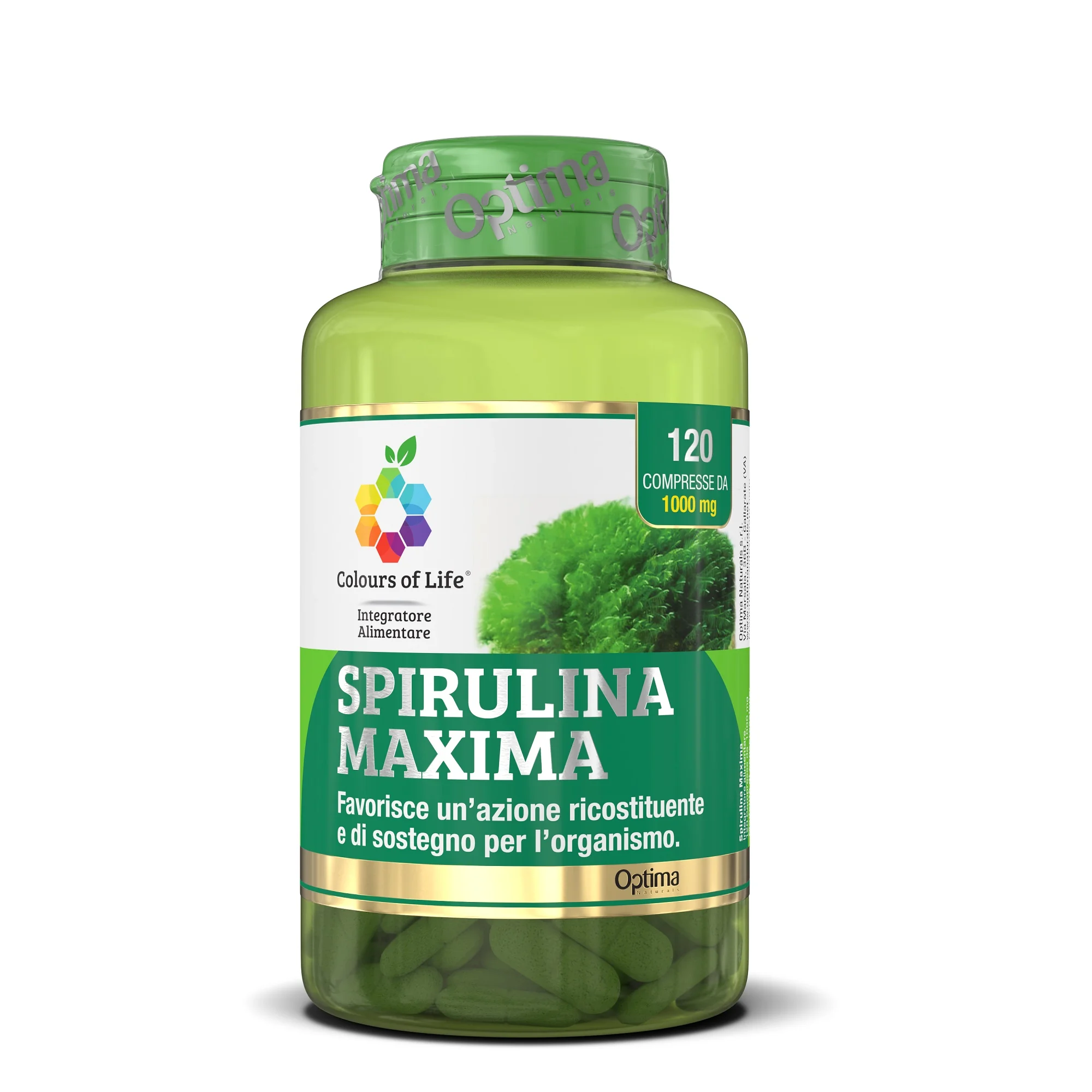 SPIRULINA MAXIMA 120 COMPRESSE COLOUR