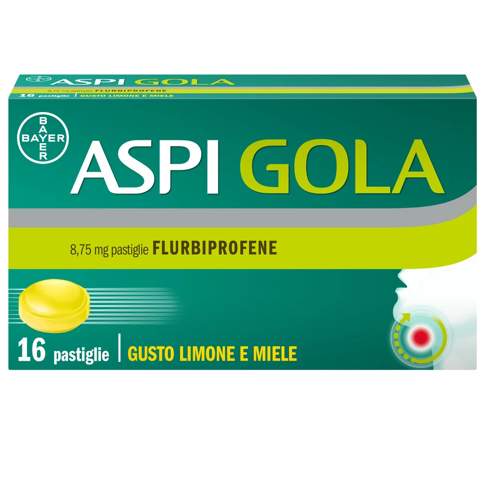 ASPI GOLA ANTINFIAMMATORIO 16 CARAMELLE MIELE-LIMONE