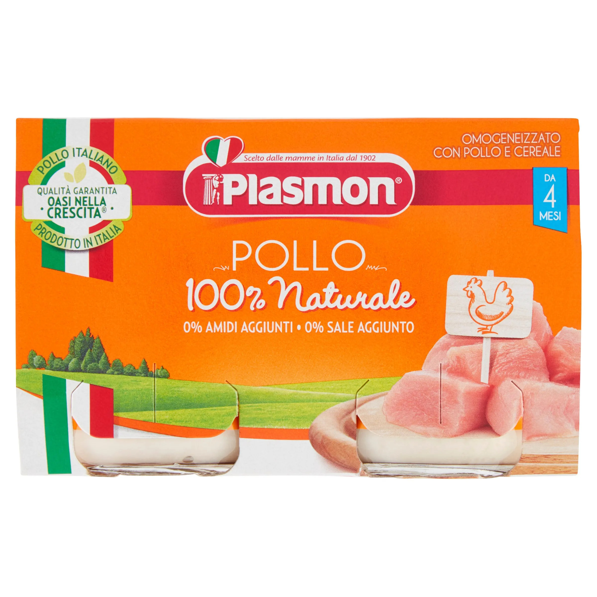 Plasmon Omogeneizzato Pollo 2 Pz x 120 g Alimento per Infanzia