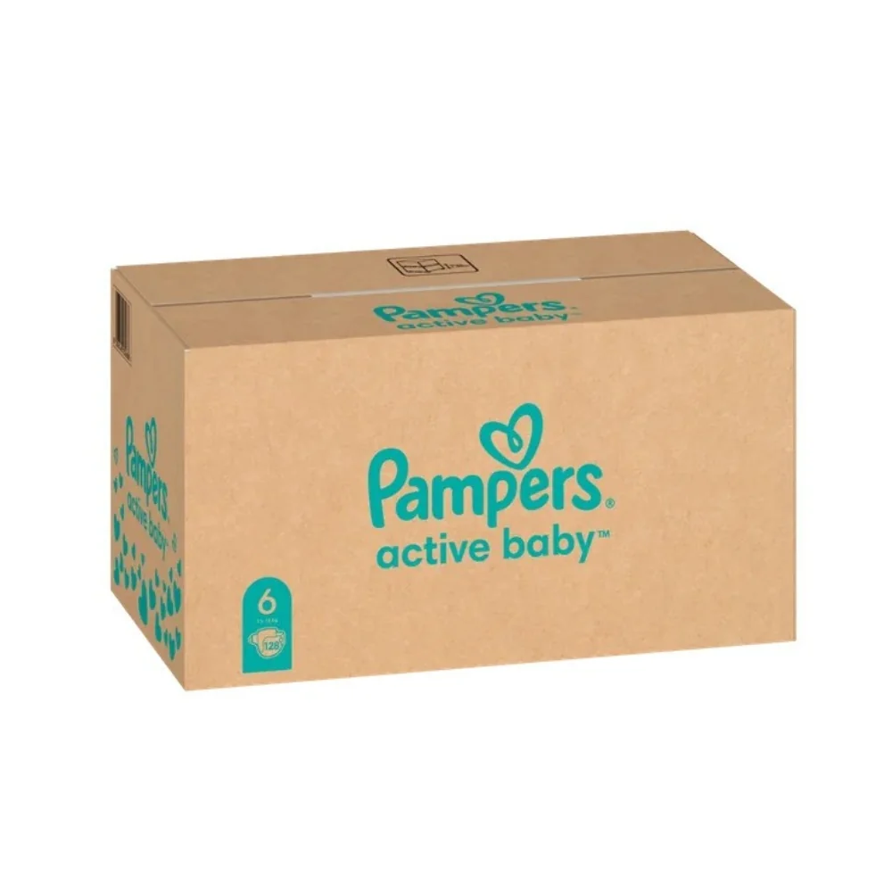 Pampers Active Baby Nappies 6X128 13-18 Kg