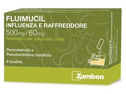 FLUIMUCIL INFLUENZA E RAFFREDDORE 500/60 MG 8 BUSTINE