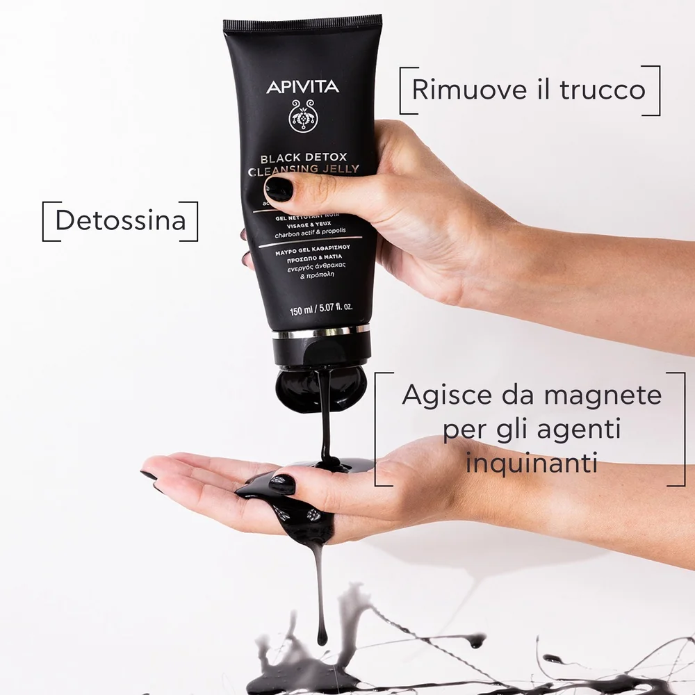 Apivita Black Detox Cleanser 150 Ml/20 Gel Detergente