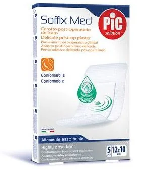 PIC SOFFIX MED CEROTTO POST OPERATORIO DELICATO 10X12 5 PEZZI