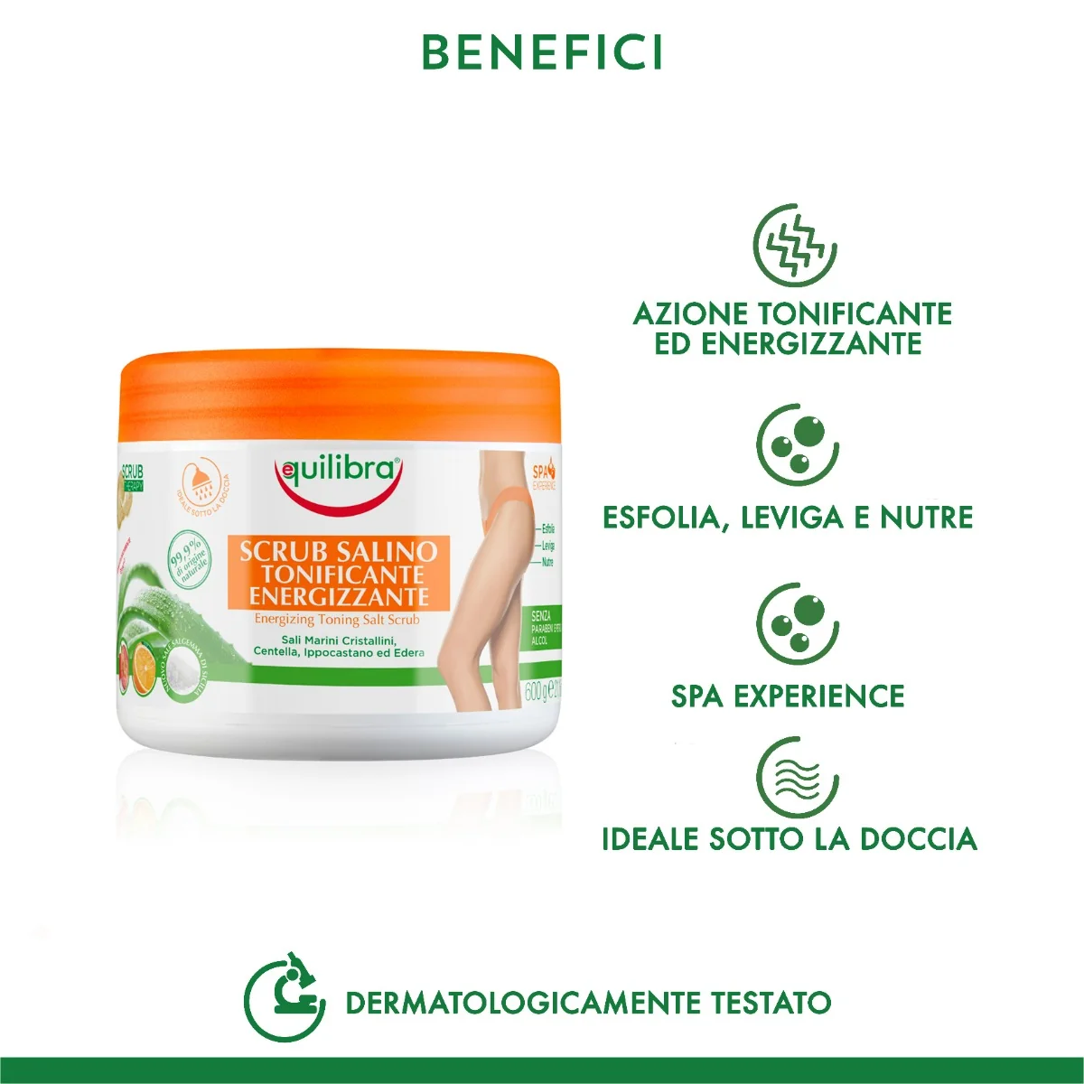 Equilibra Scrub Salino Tonificante 600 G Esfoliante