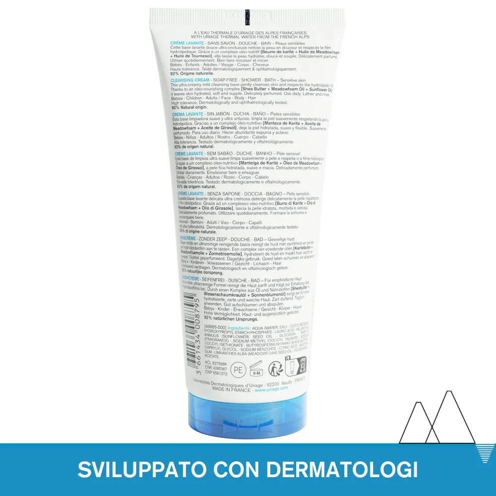 Uriage Eau Thermale Crema Lavante Detergente Viso Corpo e Capelli 200 ml 