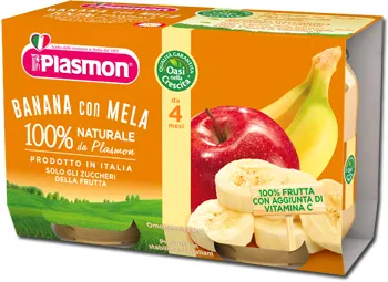 Plasmon Omogeneizzato Banana E Mela 2X104 G Senza Glutine