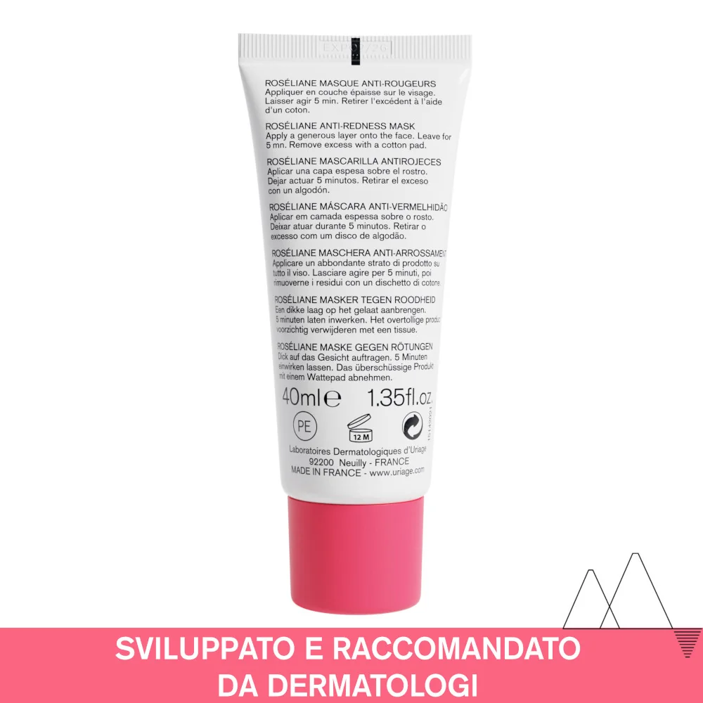 Uriage Rosèliane Maschera Anti-rossore Lenitiva Viso 40 ml 