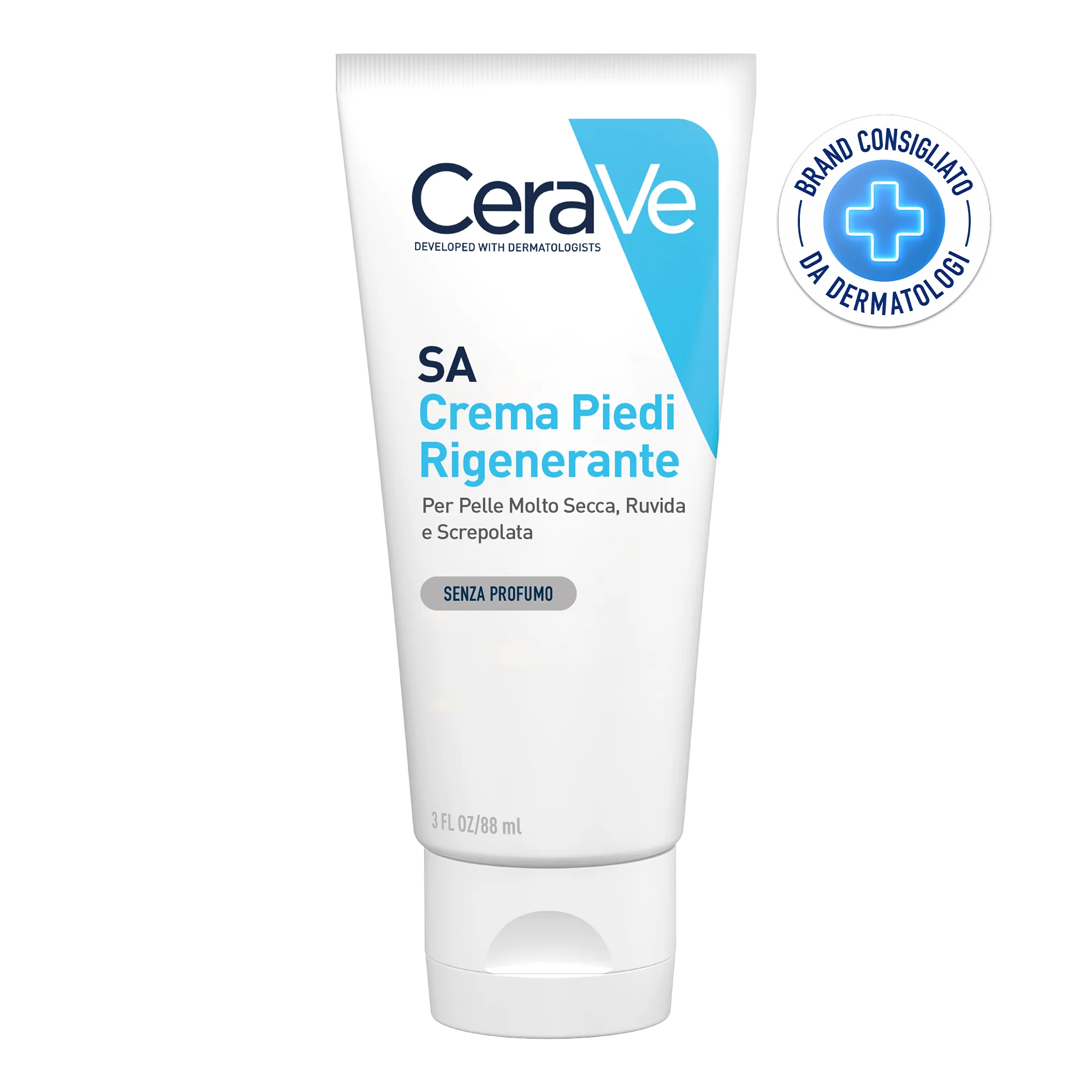 CeraVe Crema Piedi Rigenerante con Acido Salicilico 88 ml Pelle Molto Secca e Danneggiata