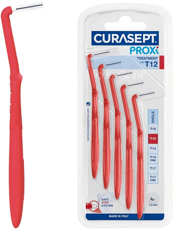 CURASEPT PROXI ANGLE TREATMENT T12 ISO 3 1,2 MM SCOVOLINO ROSSO 5 PEZZI