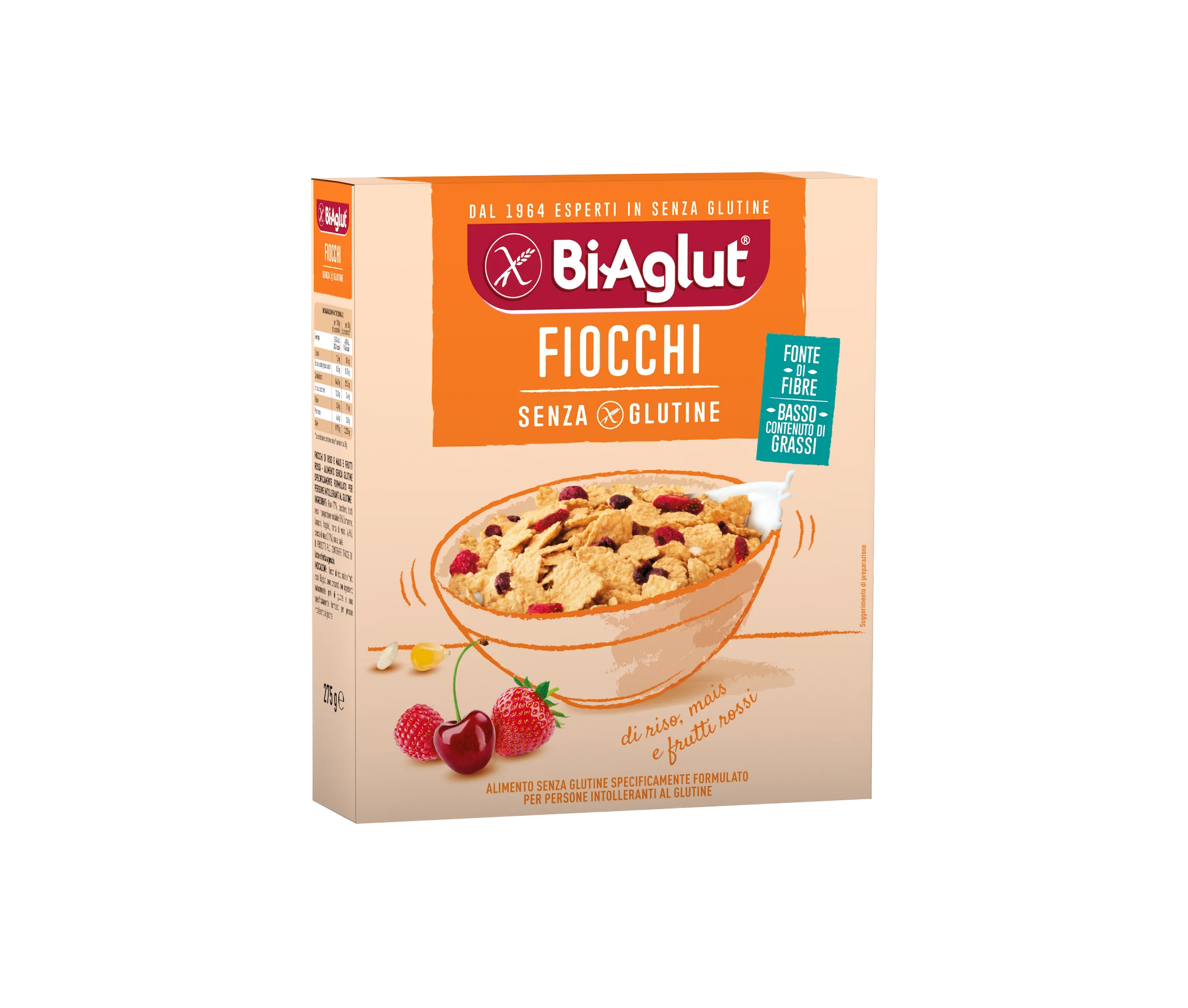 Biaglut Fiocchi di Riso Mais e Frutti Rossi 300 g Senza Glutine