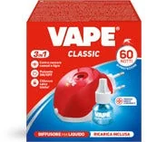 VAPE ELETTROEMANATORE PER REPELLENTE LIQUIDO A SPINA + 1 RICARICA LIQUIDA