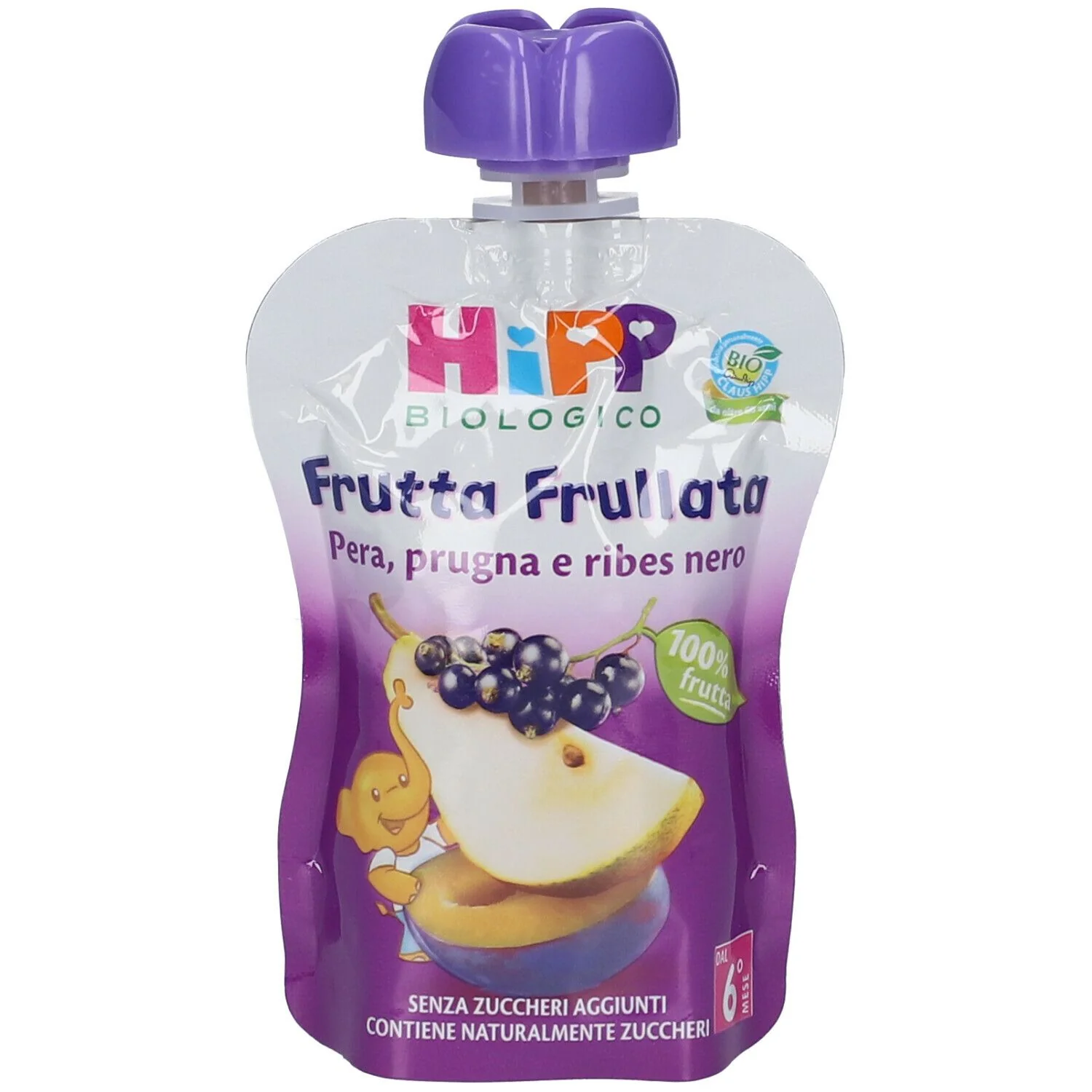 HIPP BIO FRUTTA FRULLATA PERA PRUGNA RIBES 90 G