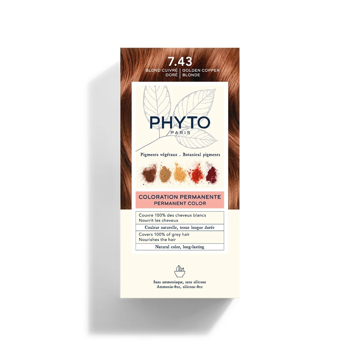 PHYTO PHYTOCOLOR 7,43 BIONDO RAMATO DORATO COLORAZIONE PERMANENTE SENZA AMMONIACA