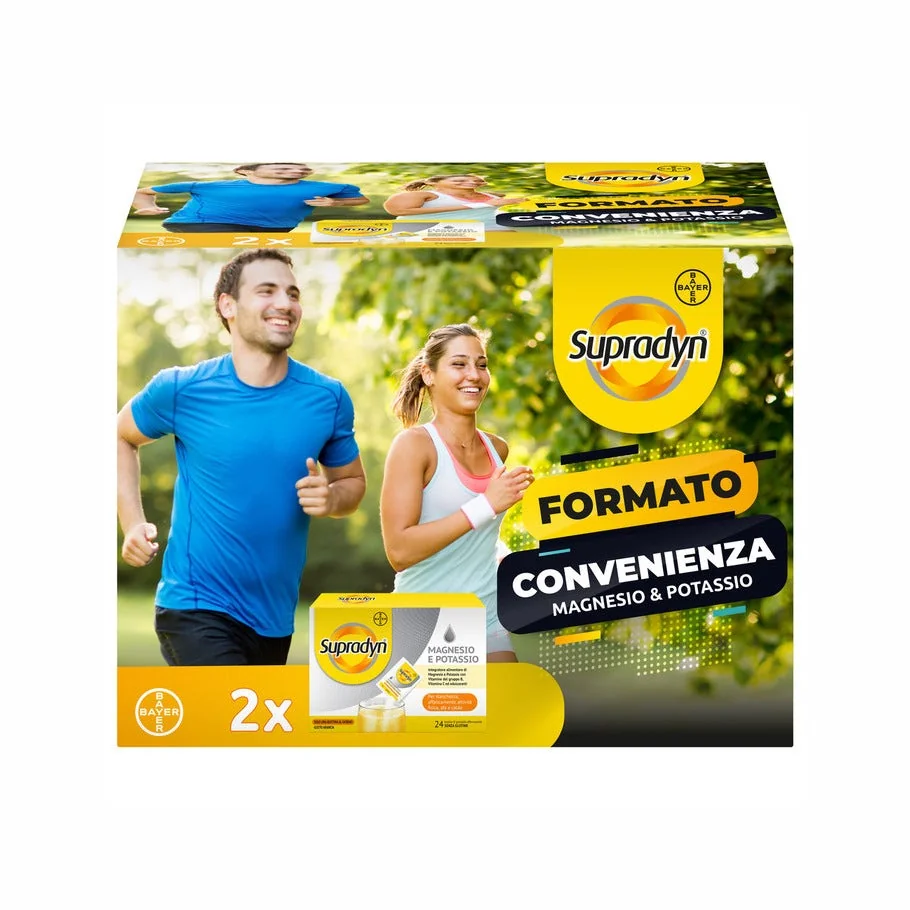 Supradyn Magnesio e Potassio 24+24 Bustine Formato Convenienza