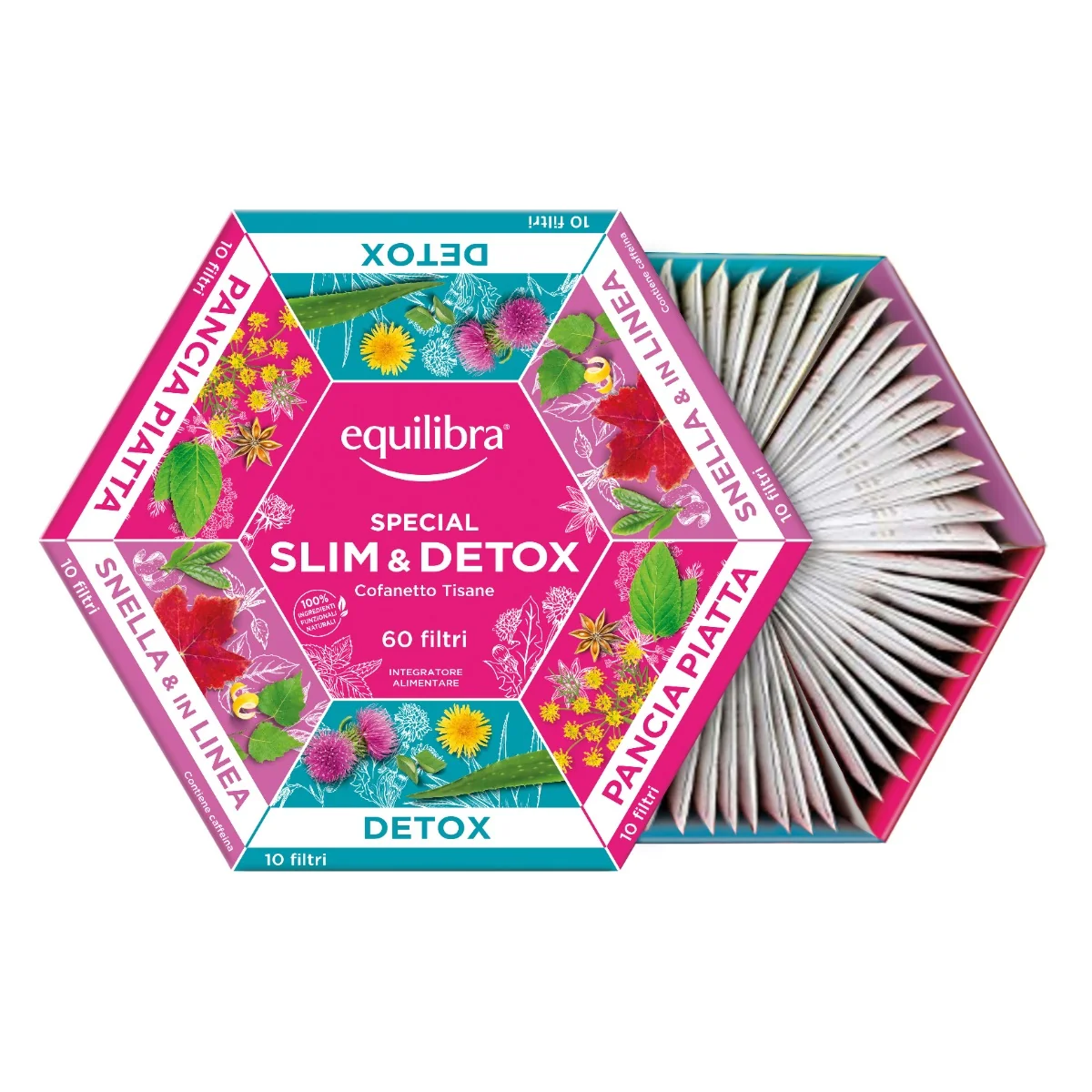 EQUILIBRA COFANETTO TISANE SLIM & DETOX 60 FILTRI