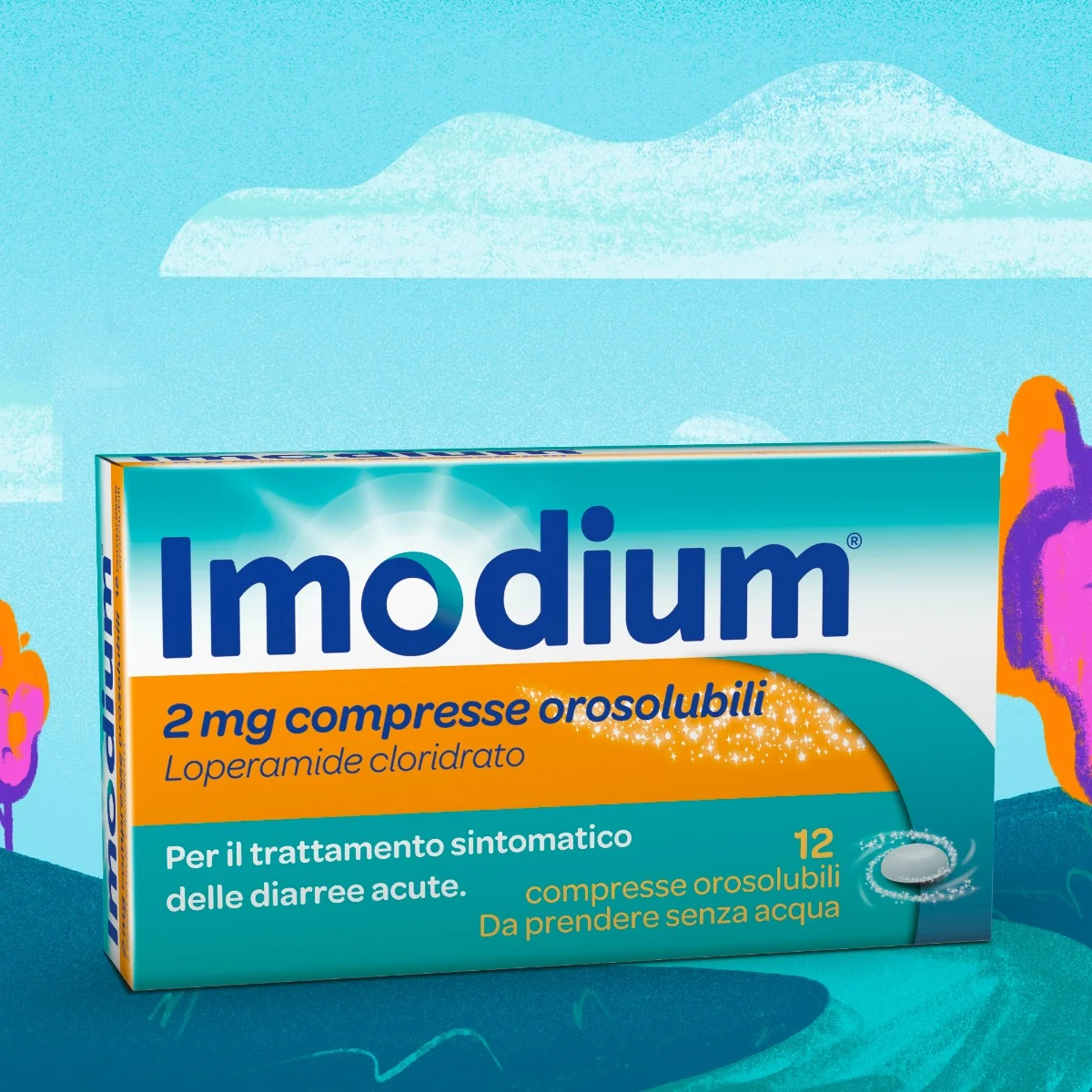 Imodium Diarrea Acuta 12 Compresse Orosolubili Per Intestino