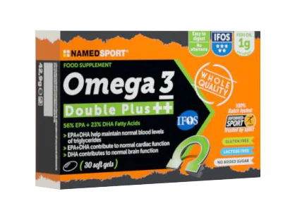 NAMED SPORT OMEGA 3 DOUBLE PLUS++ INTEGRATORE DI ACIDI GRASSI 30 SOFT GEL