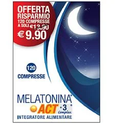 MELATONINA ACT +3 COMPLEX INTEGRATORE PER IL SONNO 120 COMPRESSE