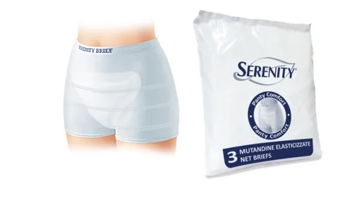 SERENITY PANTY COMFORT MUTANDINA ELASTICIZZATA TAGLIA L 3 PEZZI