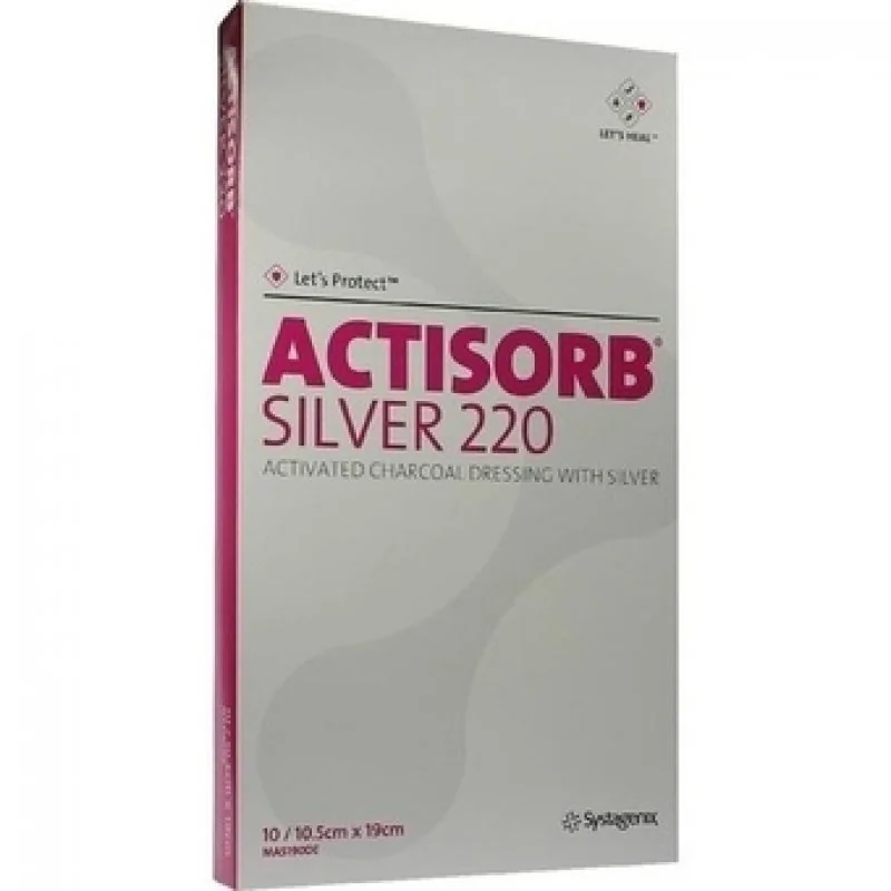 ACTISORB SILVER 220 MEDICAZIONE ANTIBATTERICA 10,5X19 CM 10 PEZZI