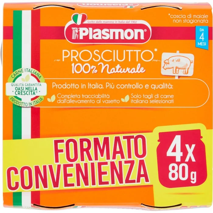 PLASMON OMOGENEIZZATO PROSCIUTTO 4X80 G