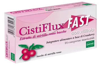 CISTIFLUX FAST INTEGRATORE VIE URINARIE 14 COMPRESSE MASTICABILI