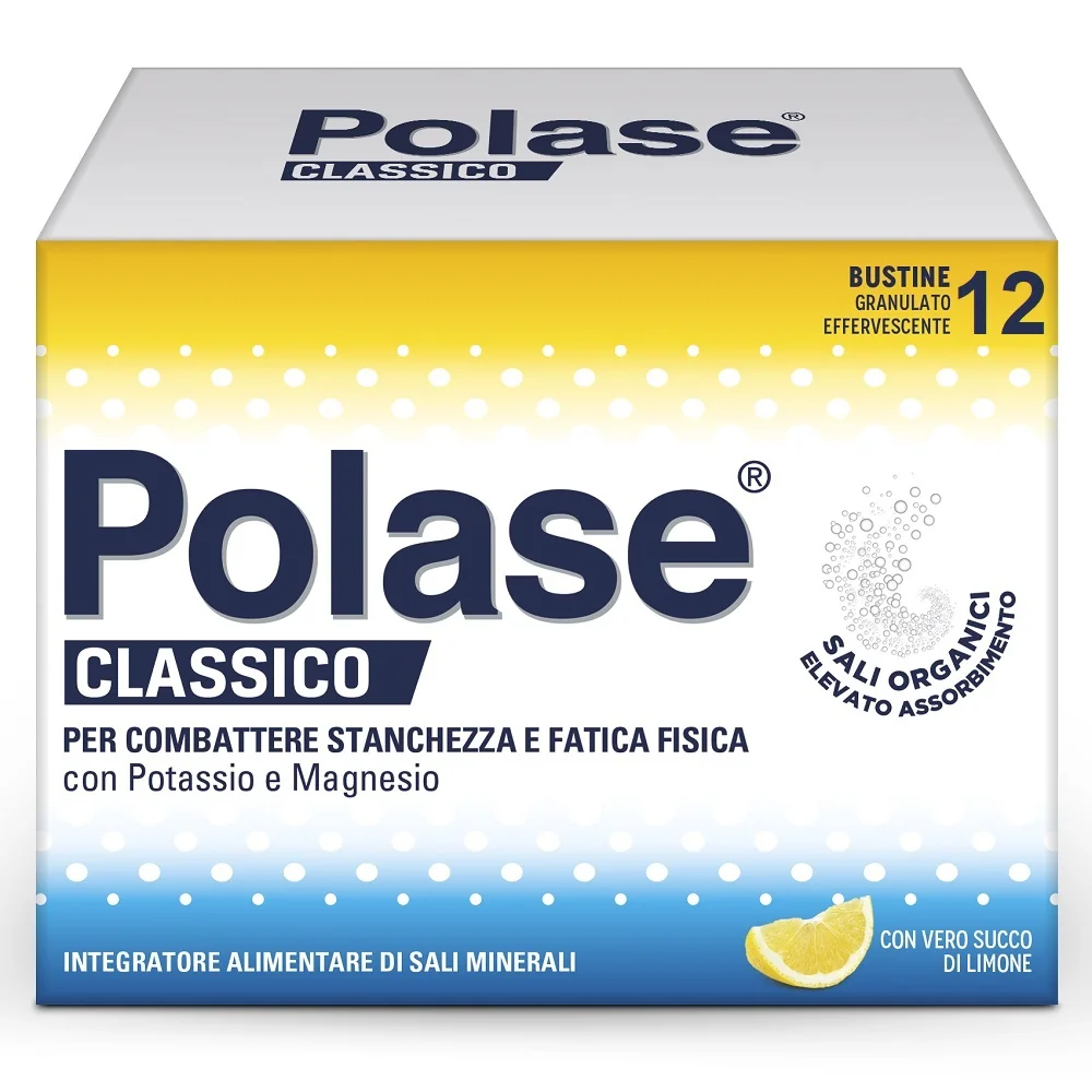 POLASE CLASSICO INTEGRATORE SALI MINERALI CON MAGNESIO E POTASSIO GUSTO LIMONE 12 BUSTINE