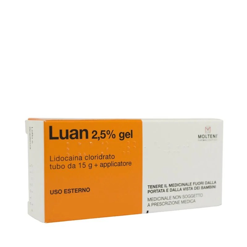 LUAN GEL 2,5% LIDOCAINA ANESTETICO TOPICO 15G