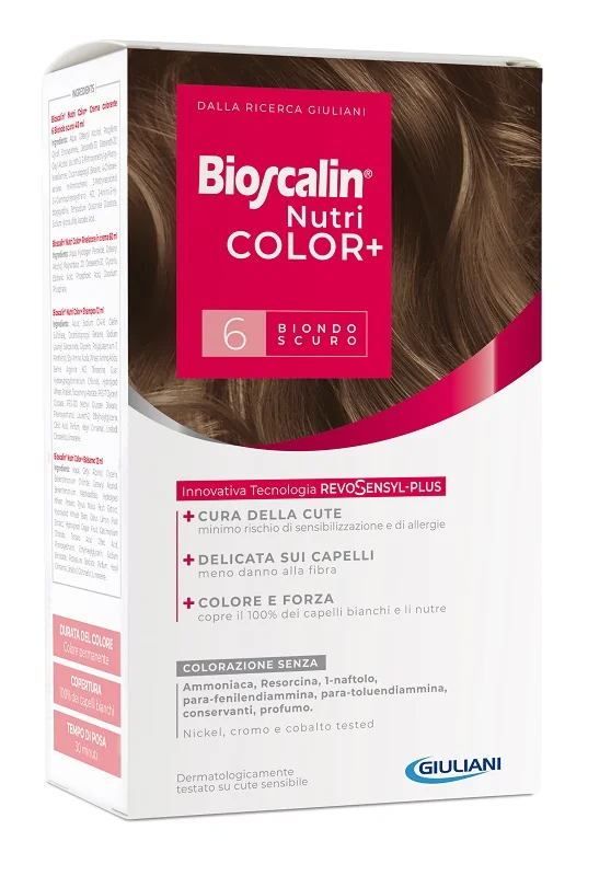 BIOSCALIN NUTRI COLOR PLUS 6 BIONDO SCURO TRATTAMENTO COLORANTE