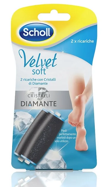 SCHOLL VELVET SOFT TOUCH RICARICHE CON CRISTALLI DI DIAMANTE 2 PEZZI