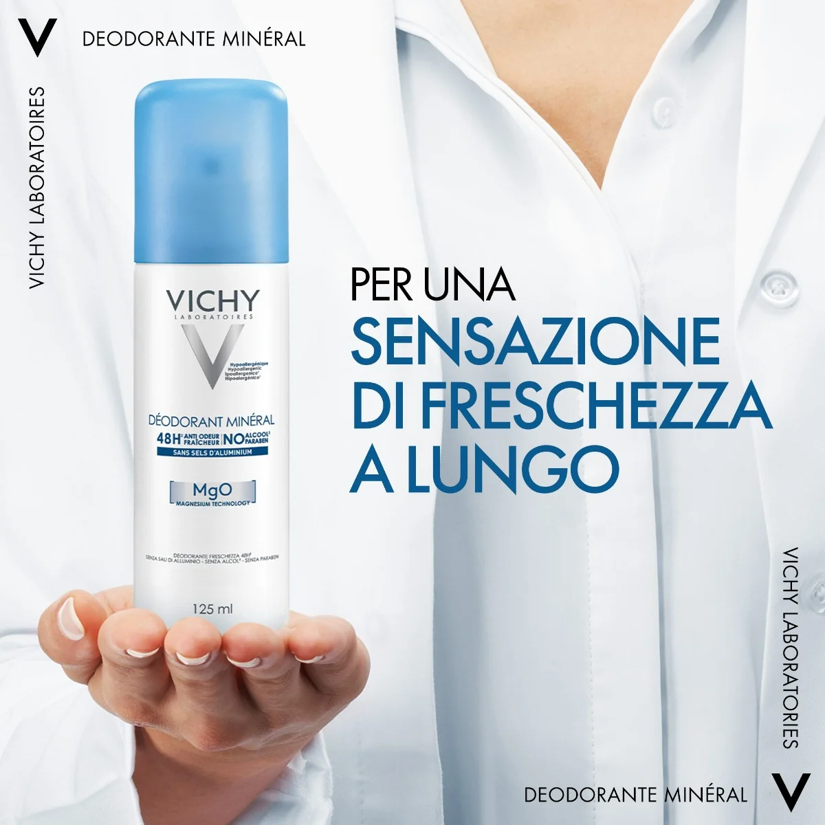 Vichy Deodorante Mineral Aerosol 125 ml Pelle Sensibile o Depilata