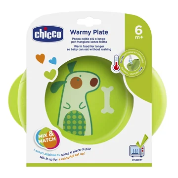 CHICCO PIATTO PAPPACALDA 6M+ GRIGIO/VERDE