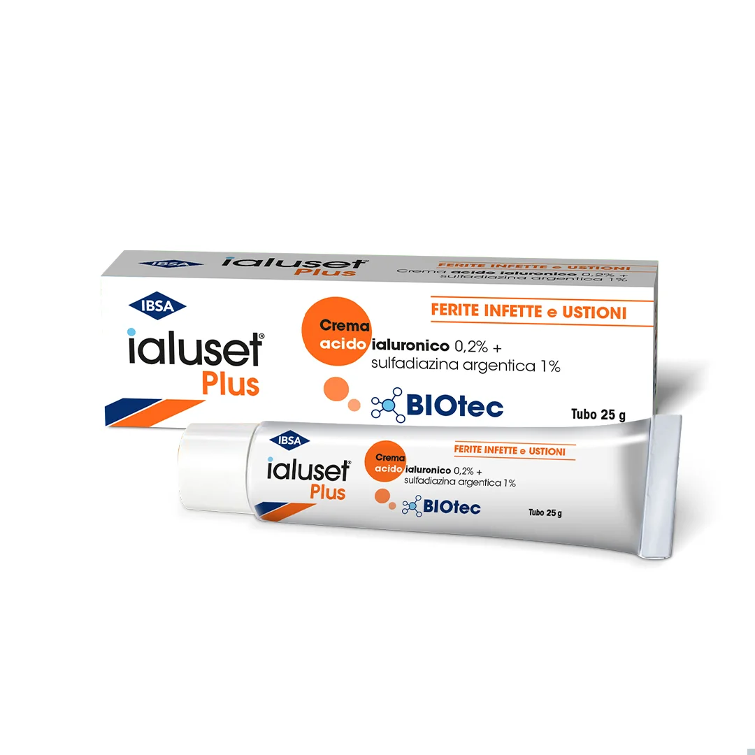 IALUSET PLUS CREMA FERITE INFETTE E USTIONI 25 G