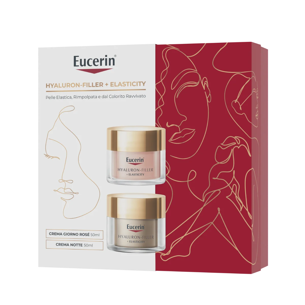 EUCERIN HYALURON-FILLER ELASTICITY CREMA GIORNO ROSÉ SPF30 + CREMA NOTTE