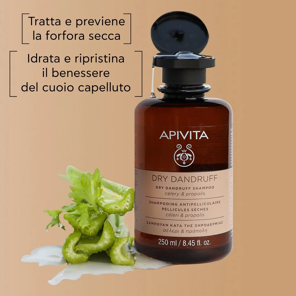 Apivita Dry Dundruff Shampoo Celery E Propolis 250 Ml Fosfora Secca