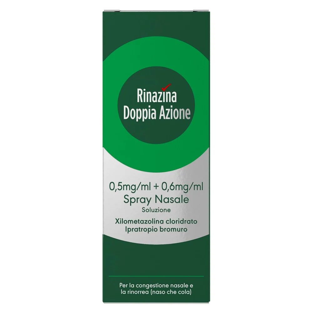 RINAZINA DOPPIA AZIONE 0,5MG/ML+0,6 MG/ML SPRAY NASALE 10 ML