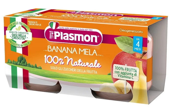 PLASMON OMOG BANANA MELA 2X80G