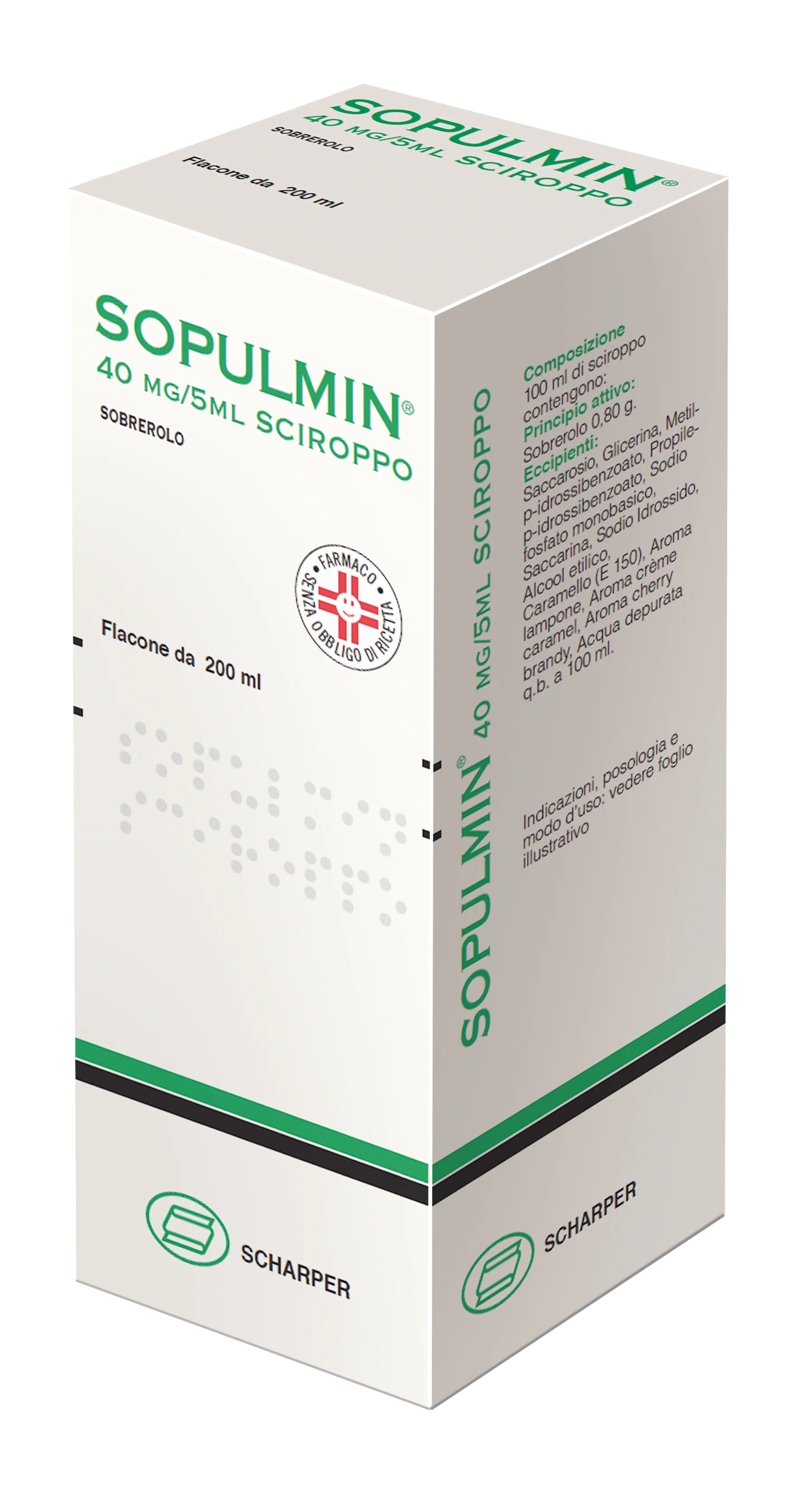 SOPULMIN SCIROPPO 40 MG/5 ML MUCOLITICO 200 ML