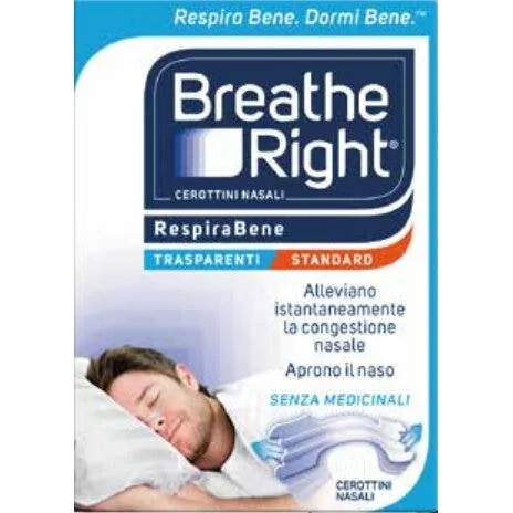 CEROTTI NASALI BREATHE RIGHT TRASPARENTI 10 PEZZI