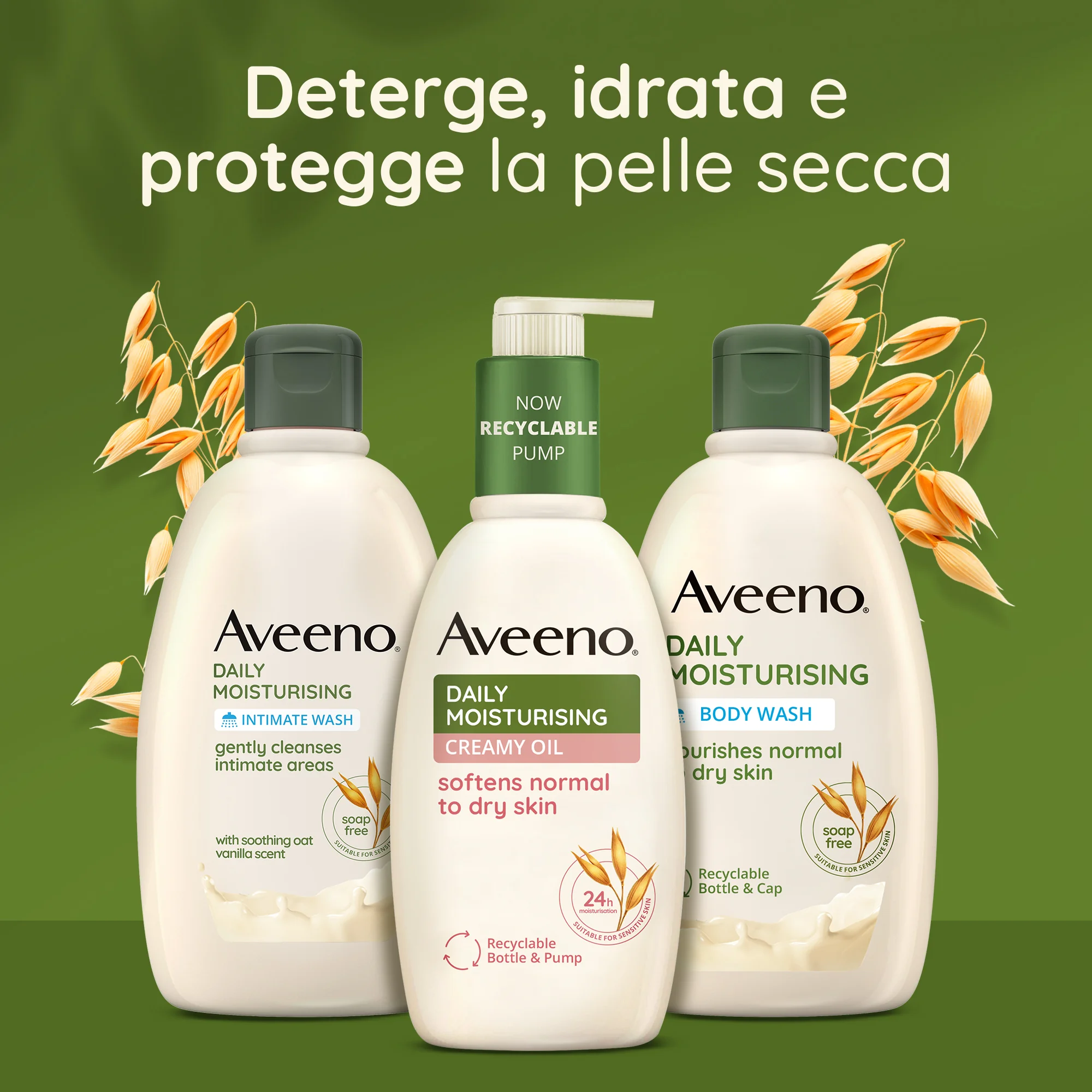 Aveeno Daily Moisturizing Crema Olio Con Olio di Mandorle Dolci